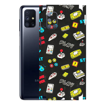 Samsung M/F/Note/Flip and C Phone Skins (All Models) - Gaming Doodles - 3D Embossed Finish (L-224) Samsung Galaxy M51