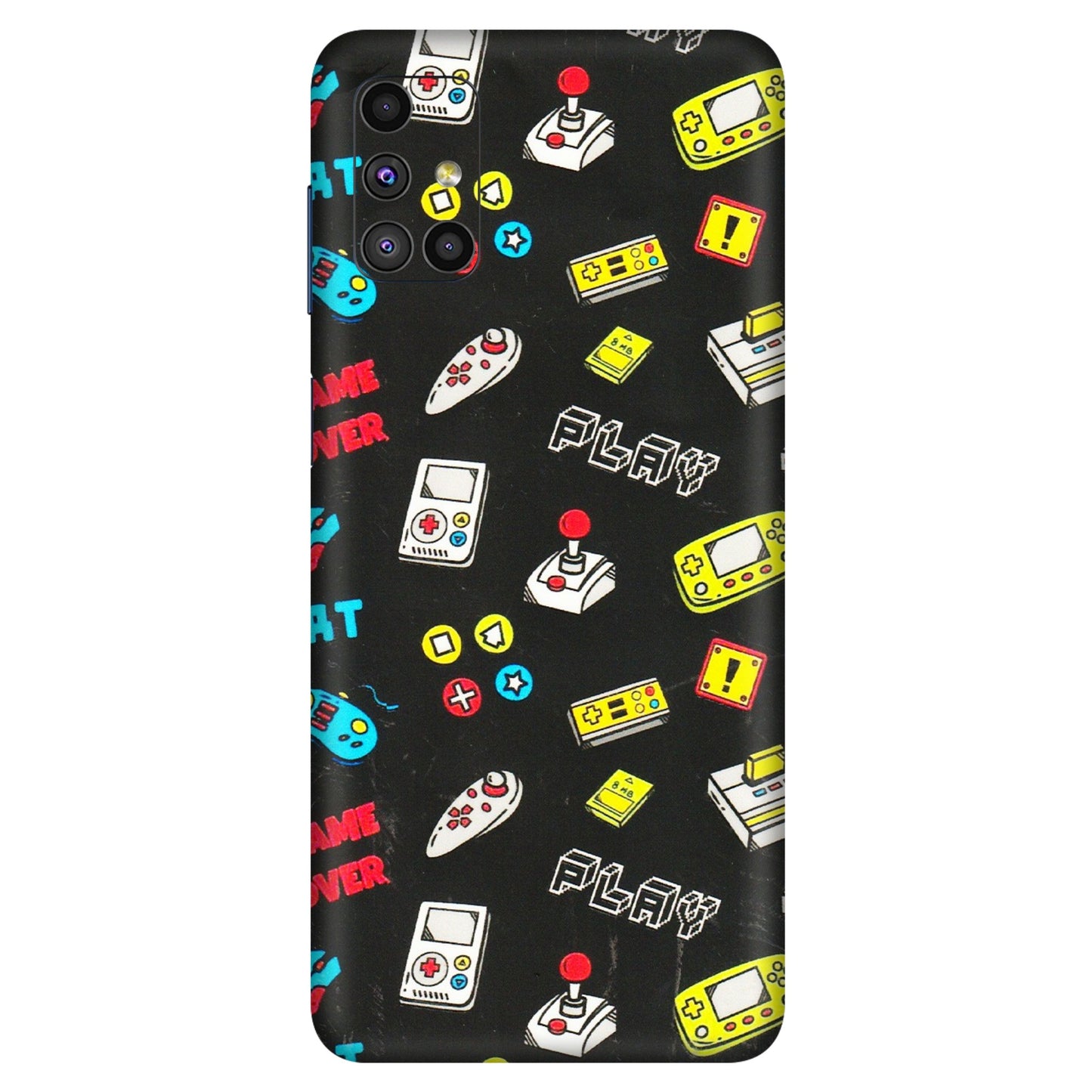Samsung M/F/Note/Flip and C Phone Skins (All Models) - Gaming Doodles - 3D Embossed Finish (L-224) Samsung Galaxy M51