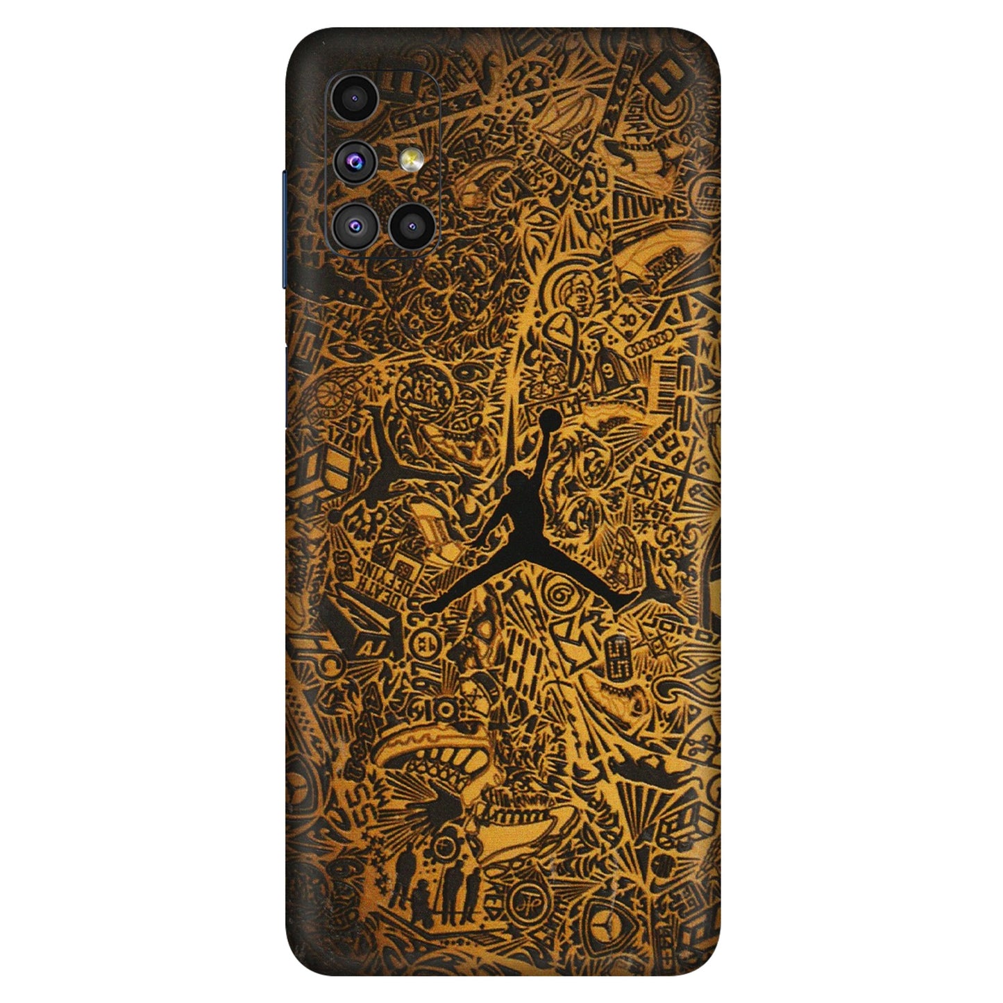 Samsung M/F/Note/Flip and C Phone Skins (All Models) - Premium Gold Basketball Player - 3D Embossed Finish (L-236) Samsung Galaxy M51