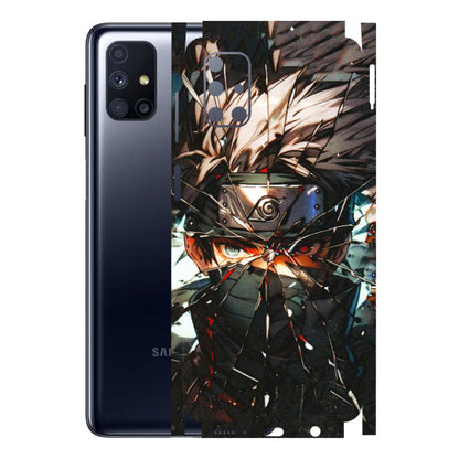 Samsung M/F/Note/Flip and C Phone Skins (All Models) - Kakashi Shattered Glass Effect - 3D Embossed Finish (L-237) Samsung Galaxy M51