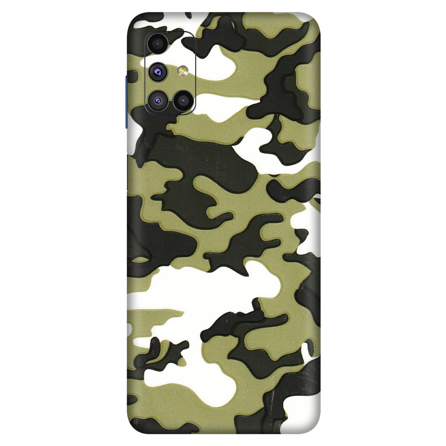 Samsung M/F/Note/Flip and C Phone Skins (All Models) - Camouflages White And Green - 3D Embossed Finish (L-243) Samsung Galaxy M51