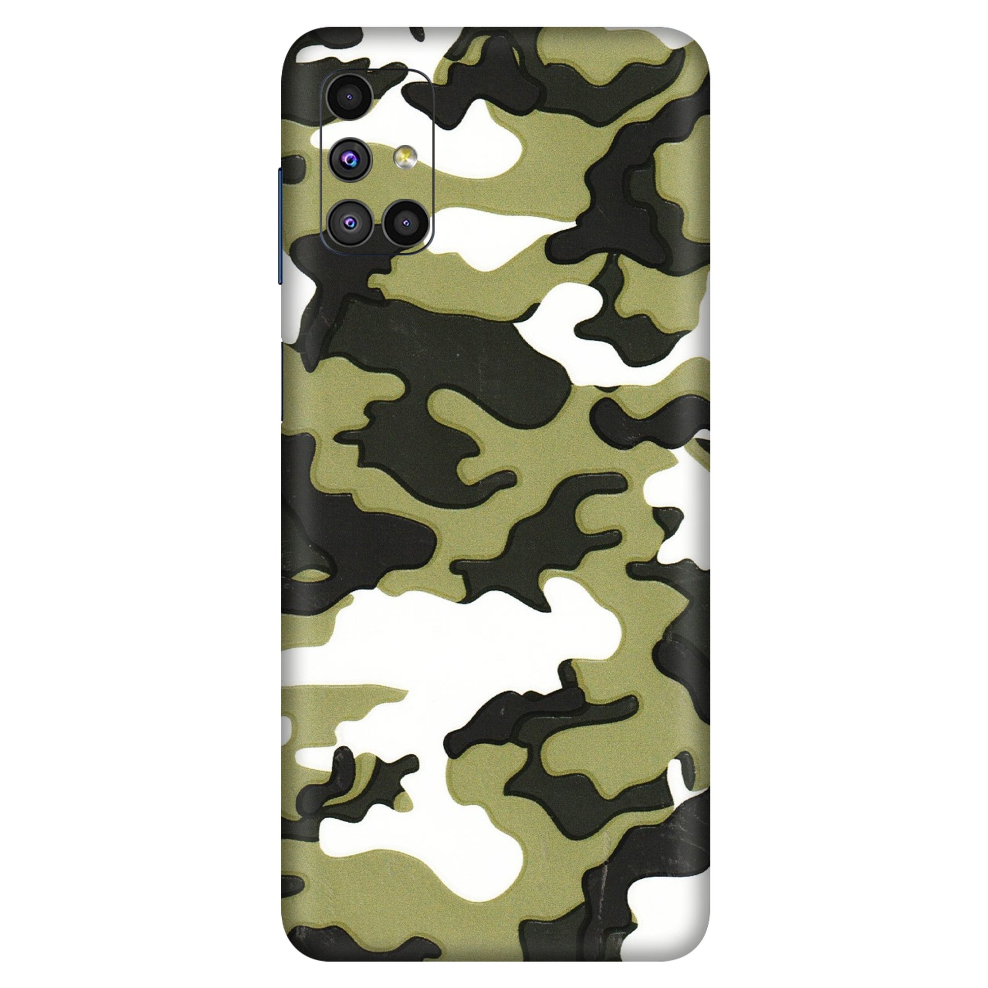 Samsung M/F/Note/Flip and C Phone Skins (All Models) - Camouflages White And Green - 3D Embossed Finish (L-243) Samsung Galaxy M51