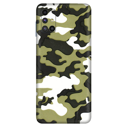 Samsung M/F/Note/Flip and C Phone Skins (All Models) - Camouflages White And Green - 3D Embossed Finish (L-243) Samsung Galaxy M51