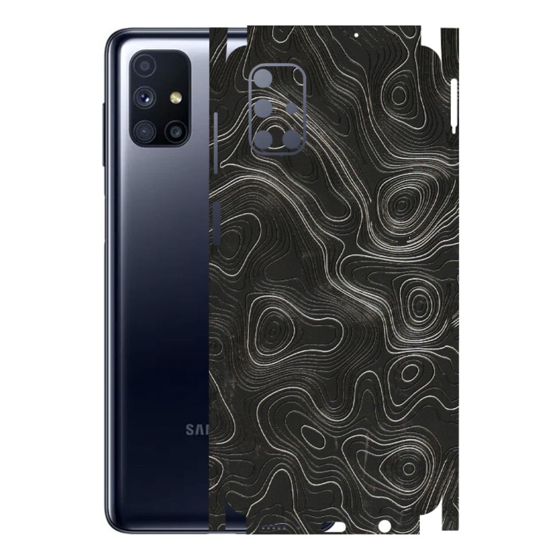 Samsung M/F/Note/Flip and C Phone Skins (All Models) - Abstract White Line Map - 3D Embossed Finish (L-269) Samsung Galaxy M51