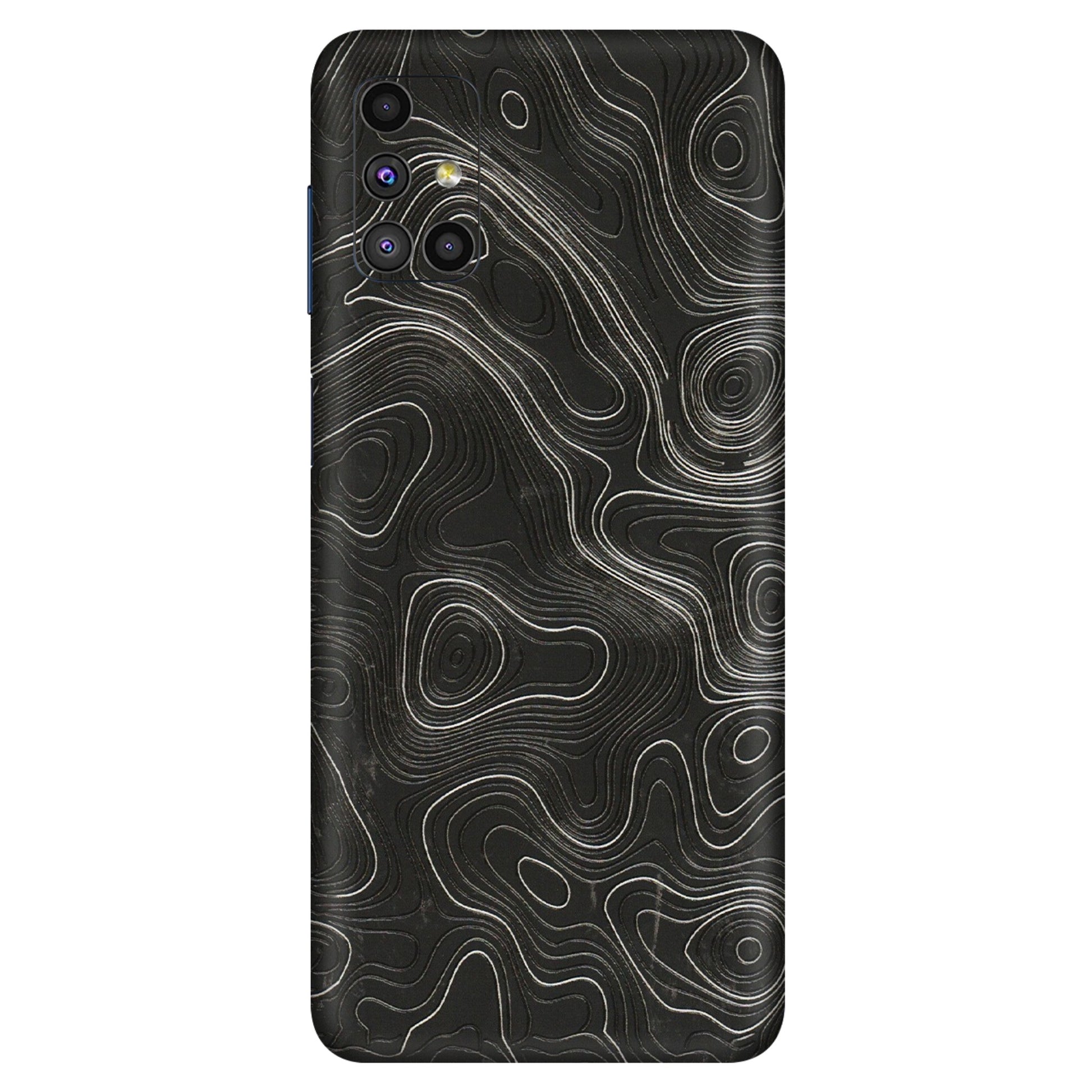 Samsung M/F/Note/Flip and C Phone Skins (All Models) - Abstract White Line Map - 3D Embossed Finish (L-269) Samsung Galaxy M51
