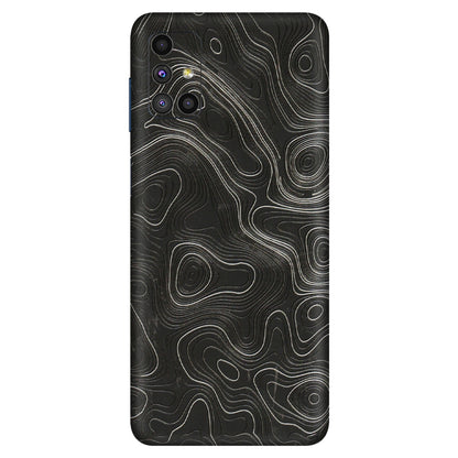 Samsung M/F/Note/Flip and C Phone Skins (All Models) - Abstract White Line Map - 3D Embossed Finish (L-269) Samsung Galaxy M51