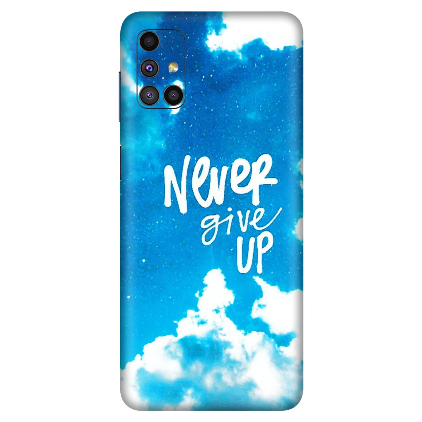 Samsung M/F/Note/Flip and C Phone Skins (All Models) - Never Give Up - 3D Embossed Finish (L-279) Samsung Galaxy M51