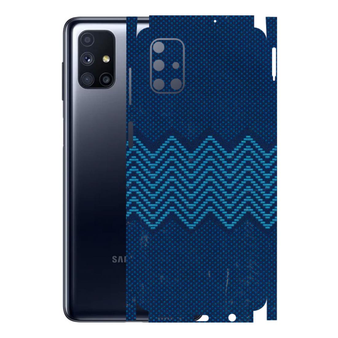 Samsung M/F/Note/Flip and C Phone Skins (All Models) - Blue Sober Waves - 3D Embossed Finish (L-306) Samsung Galaxy M51