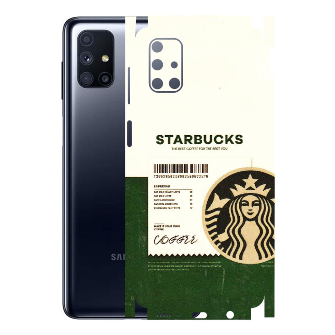 Samsung M/F/Note/Flip and C Phone Skins (All Models) - Starbucks Barcode - 3D Embossed Finish (L-308) Samsung Galaxy M51