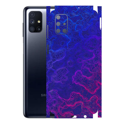 Samsung M/F/Note/Flip and C Phone Skins (All Models) - Purple Ripples Swirl - 3D Embossed Finish (L-314) Samsung Galaxy M51