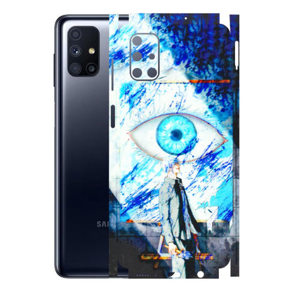 Samsung M/F/Note/Flip and C Phone Skins (All Models) - Anime Sea Blue Eye - 3D Embossed Finish (L-318) Samsung Galaxy M51