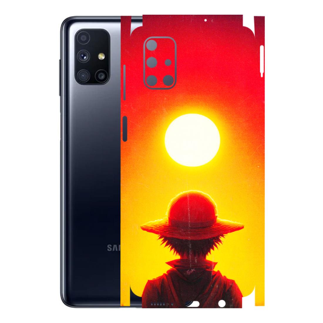 Samsung M/F/Note/Flip and C Phone Skins (All Models) - Cool Sunset With Monkey D.Luffy Anime - 3D Embossed Finish (L-329) Samsung Galaxy M51