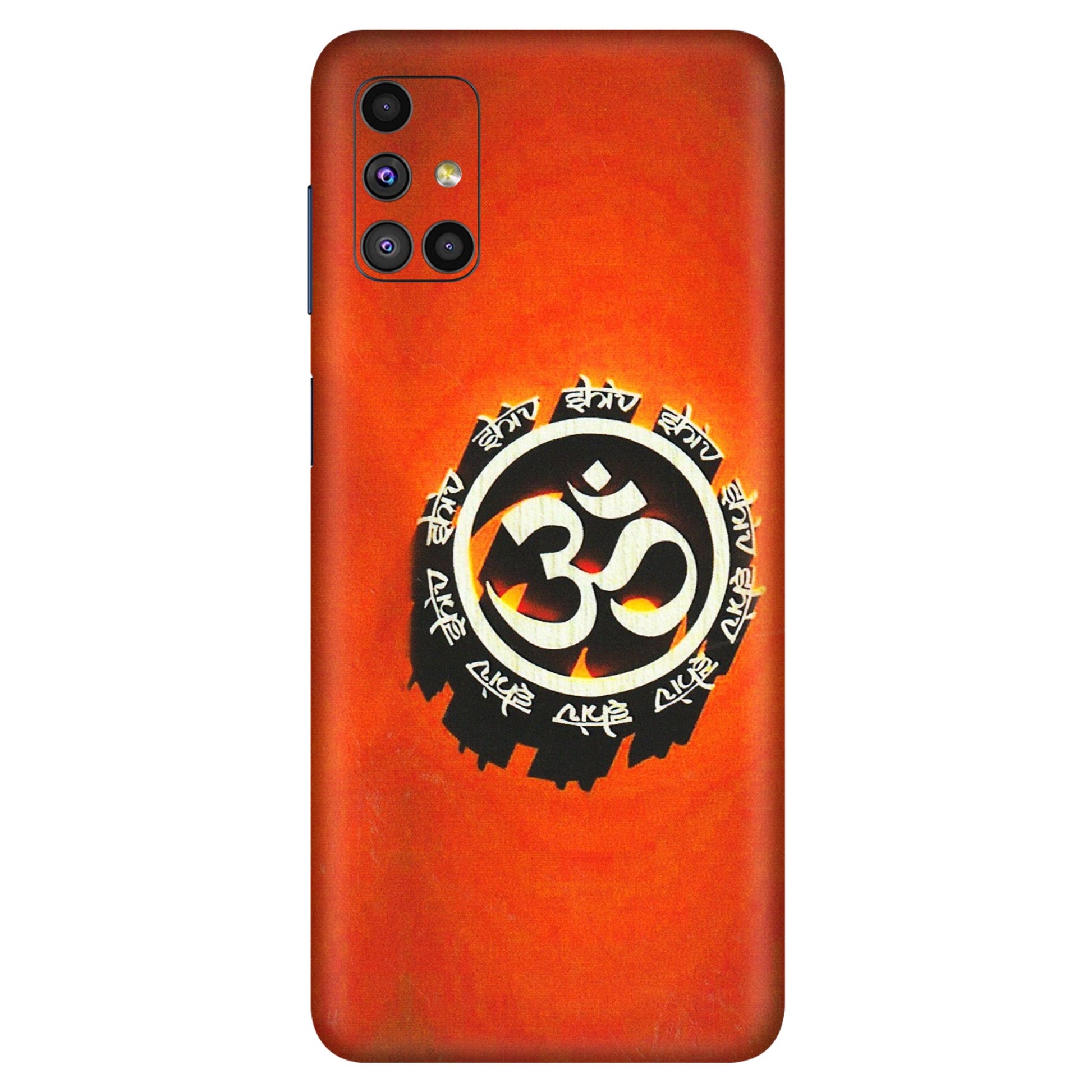 Samsung M/F/Note/Flip and C Phone Skins (All Models) - Aum Shiv Orange - 3D Embossed Finish (L-32) Samsung Galaxy M51