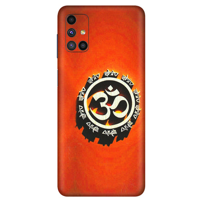 Samsung M/F/Note/Flip and C Phone Skins (All Models) - Aum Shiv Orange - 3D Embossed Finish (L-32) Samsung Galaxy M51