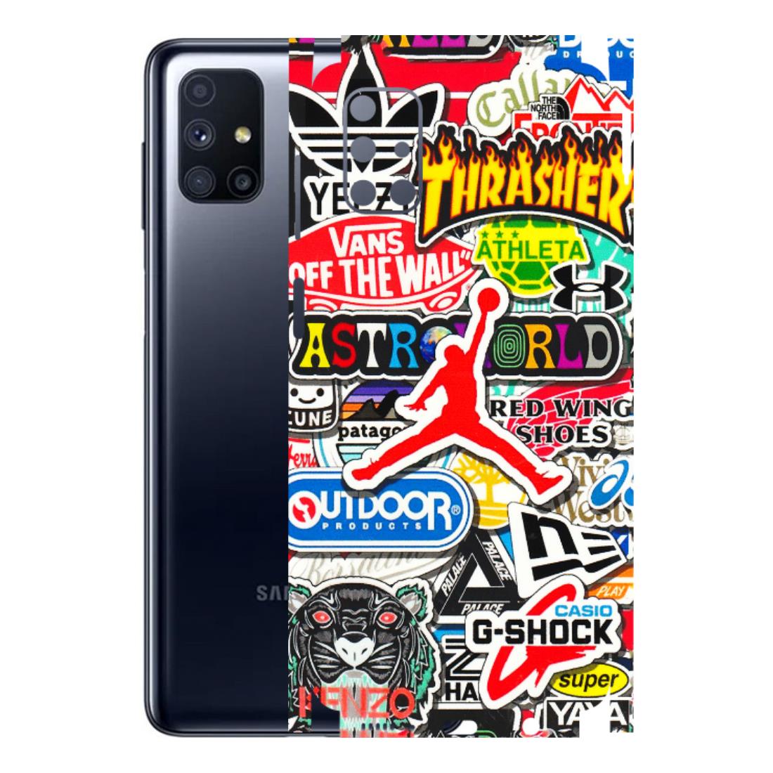Samsung M/F/Note/Flip and C Phone Skins (All Models) - Multi Brands Sticker Graffiti - 3D Embossed Finish (L-37) Samsung Galaxy M51