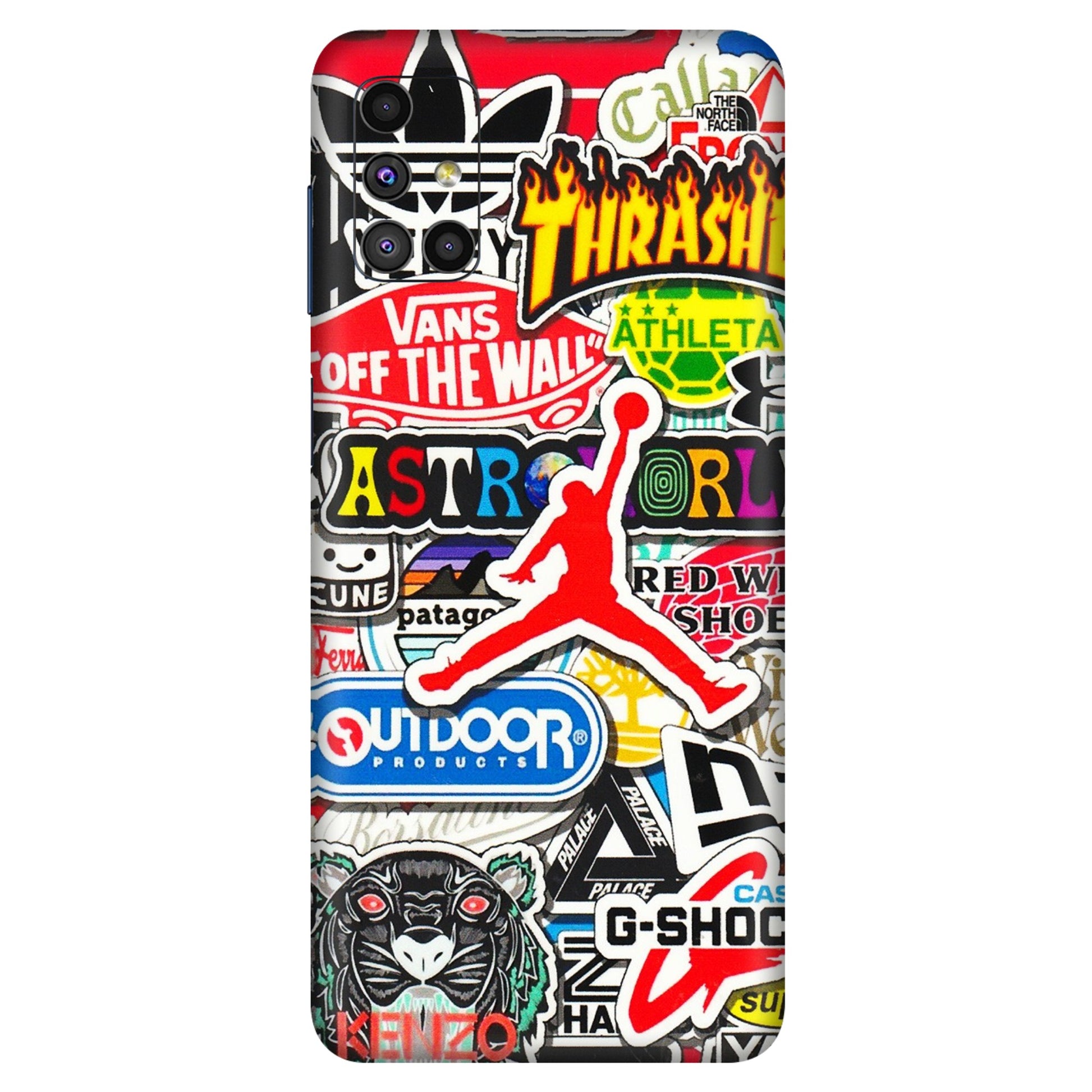 Samsung M/F/Note/Flip and C Phone Skins (All Models) - Multi Brands Sticker Graffiti - 3D Embossed Finish (L-37) Samsung Galaxy M51