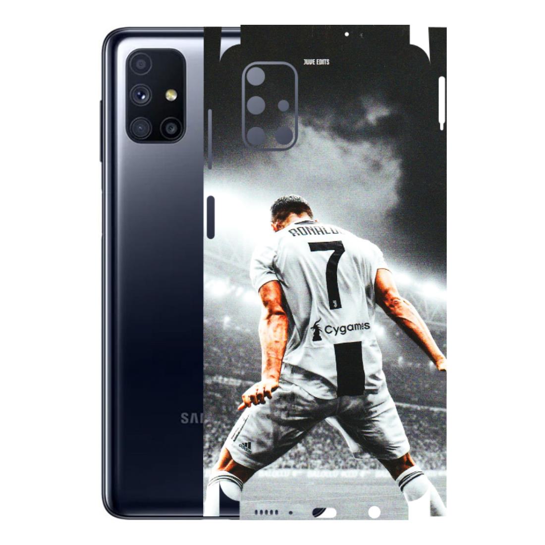 Samsung M/F/Note/Flip and C Phone Skins (All Models) - Ronaldo CR7 Crazy - 3D Embossed Finish (L-44) Samsung Galaxy M51