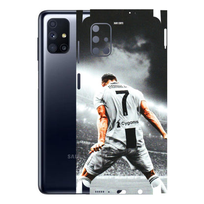 Samsung M/F/Note/Flip and C Phone Skins (All Models) - Ronaldo CR7 Crazy - 3D Embossed Finish (L-44) Samsung Galaxy M51