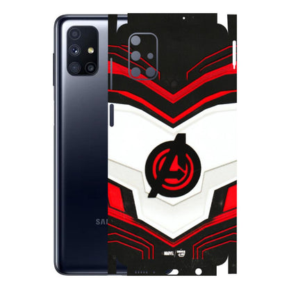 Samsung M/F/Note/Flip and C Phone Skins (All Models) - Avengers Logo - 3D Embossed Finish (L-55) Samsung Galaxy M51