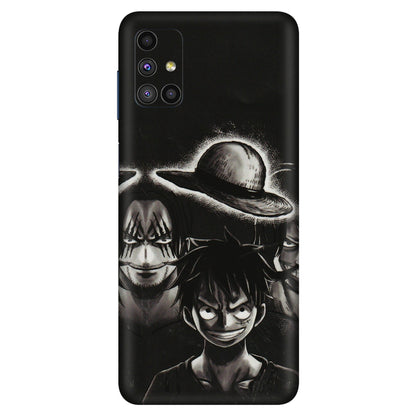 Samsung M/F/Note/Flip and C Phone Skins (All Models) - Black Luffy Hat - 3D Embossed Finish (L-57) Samsung Galaxy M51