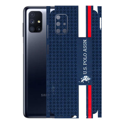 Samsung M/F/Note/Flip and C Phone Skins (All Models) - US POLO Designer Brand - 3D Embossed Finish (L-65) Samsung Galaxy M51
