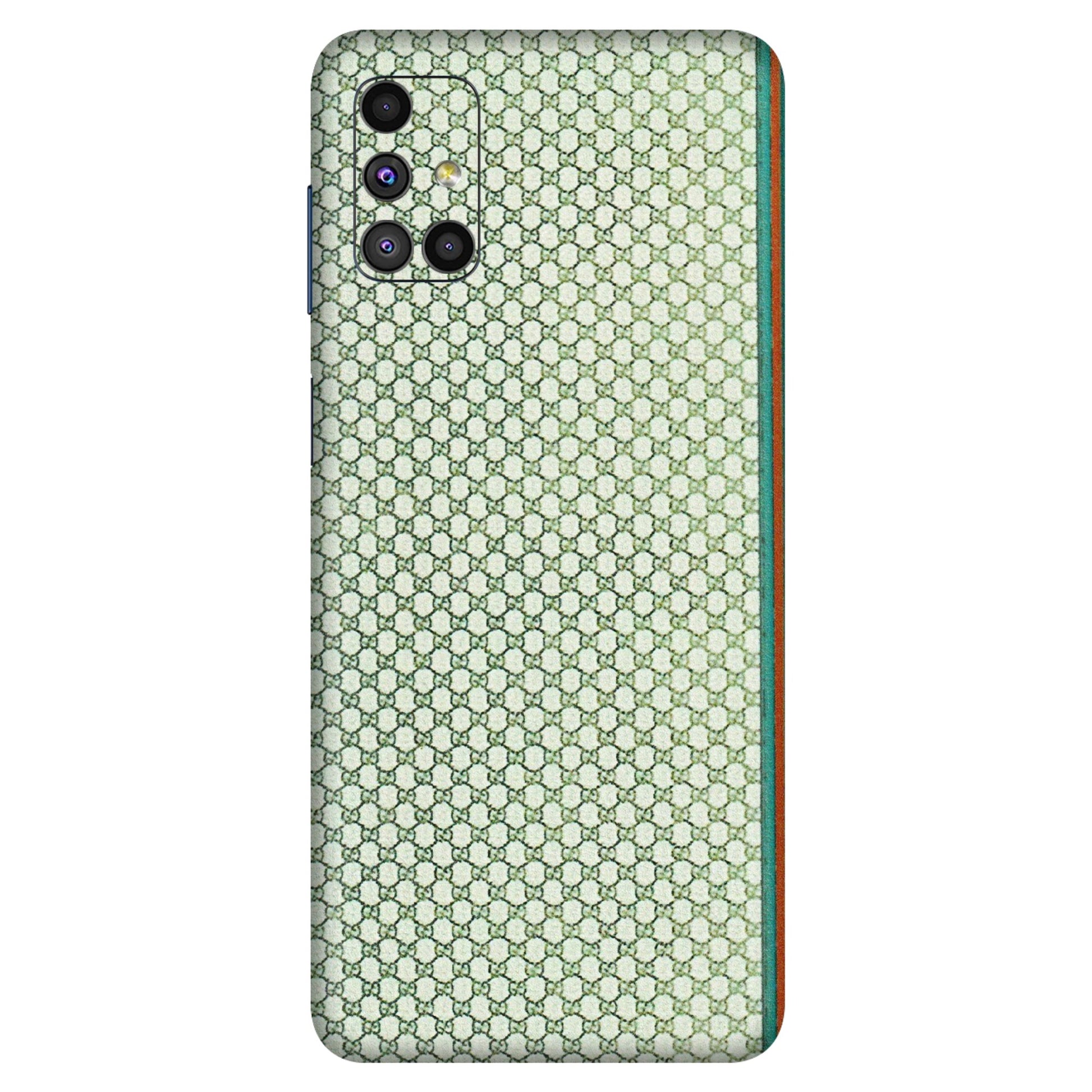 Samsung M/F/Note/Flip and C Phone Skins (All Models) - Gucci Fabric Pattern - 3D Embossed Finish (L-73) Samsung Galaxy M51