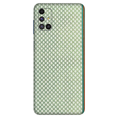Samsung M/F/Note/Flip and C Phone Skins (All Models) - Gucci Fabric Pattern - 3D Embossed Finish (L-73) Samsung Galaxy M51