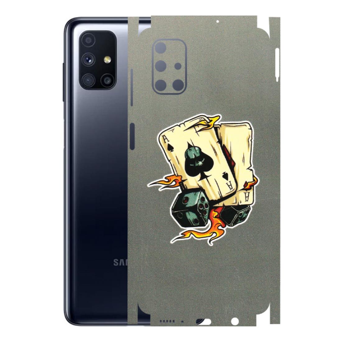 Samsung M/F/Note/Flip and C Phone Skins (All Models) - Grey Cards Of Ace - 3D Embossed Finish (L-77) Samsung Galaxy M51