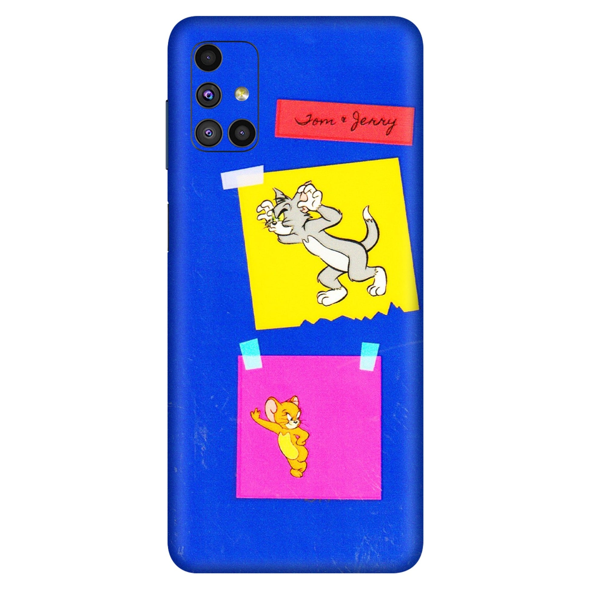 Samsung M/F/Note/Flip and C Phone Skins (All Models) - Tom N Jerry Sticky Notes - 3D Embossed Finish (L-88) Samsung Galaxy M51
