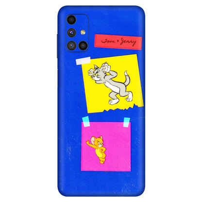 Samsung M/F/Note/Flip and C Phone Skins (All Models) - Tom N Jerry Sticky Notes - 3D Embossed Finish (L-88) Samsung Galaxy M51