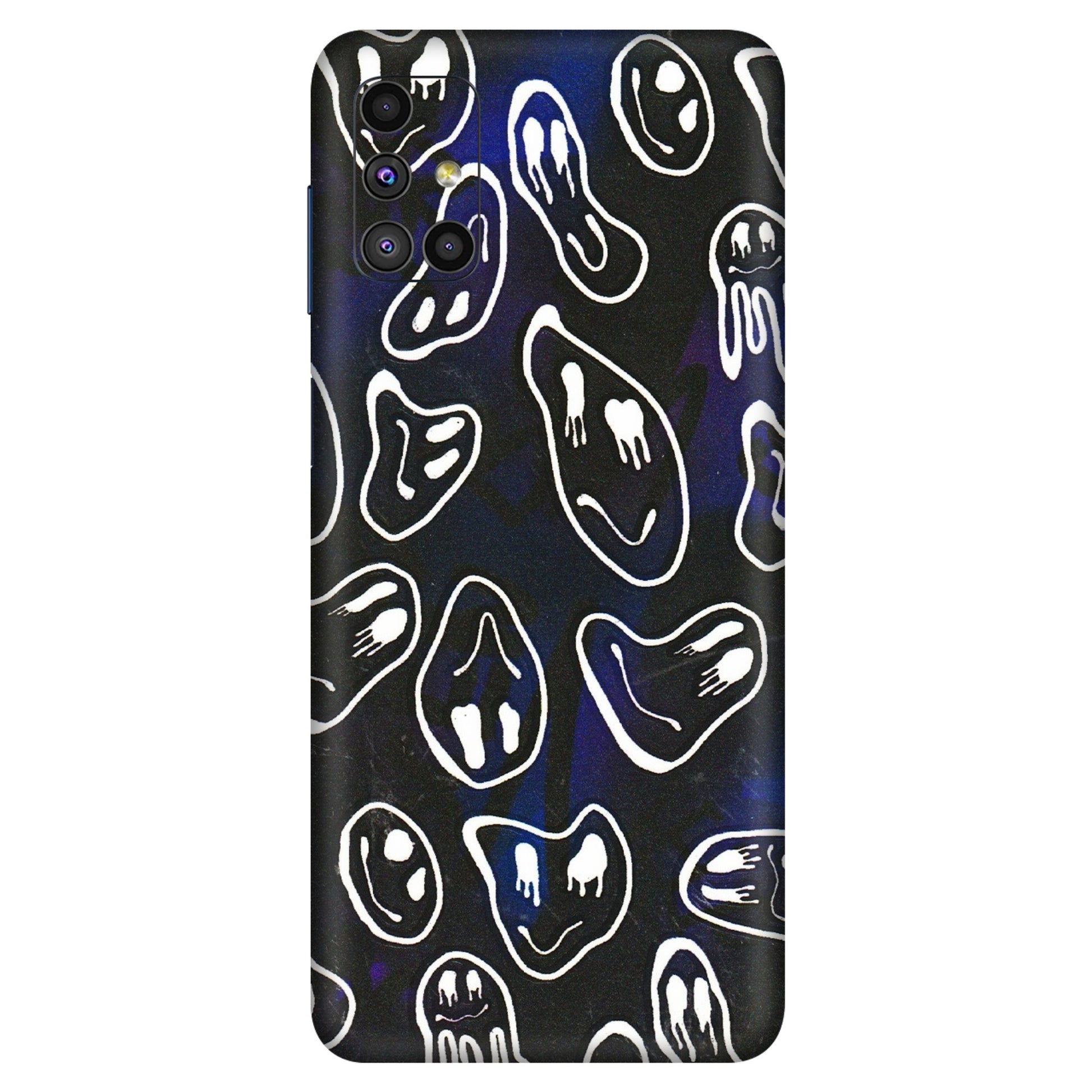 Samsung M/F/Note/Flip and C Phone Skins (All Models) - Distorted Smileys - 3D Embossed Finish (L-92) Samsung Galaxy M51