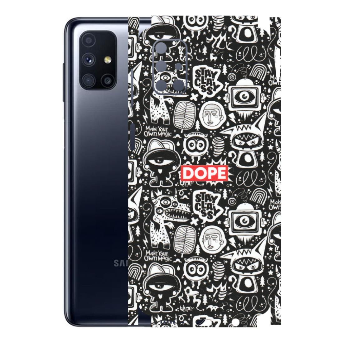 Samsung M/F/Note/Flip and C Phone Skins (All Models) - Dope Stay Classy Black Doodles - Matte Finish (M-126) Samsung Galaxy M51