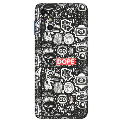Samsung M/F/Note/Flip and C Phone Skins (All Models) - Dope Stay Classy Black Doodles - Matte Finish (M-126) Samsung Galaxy M51