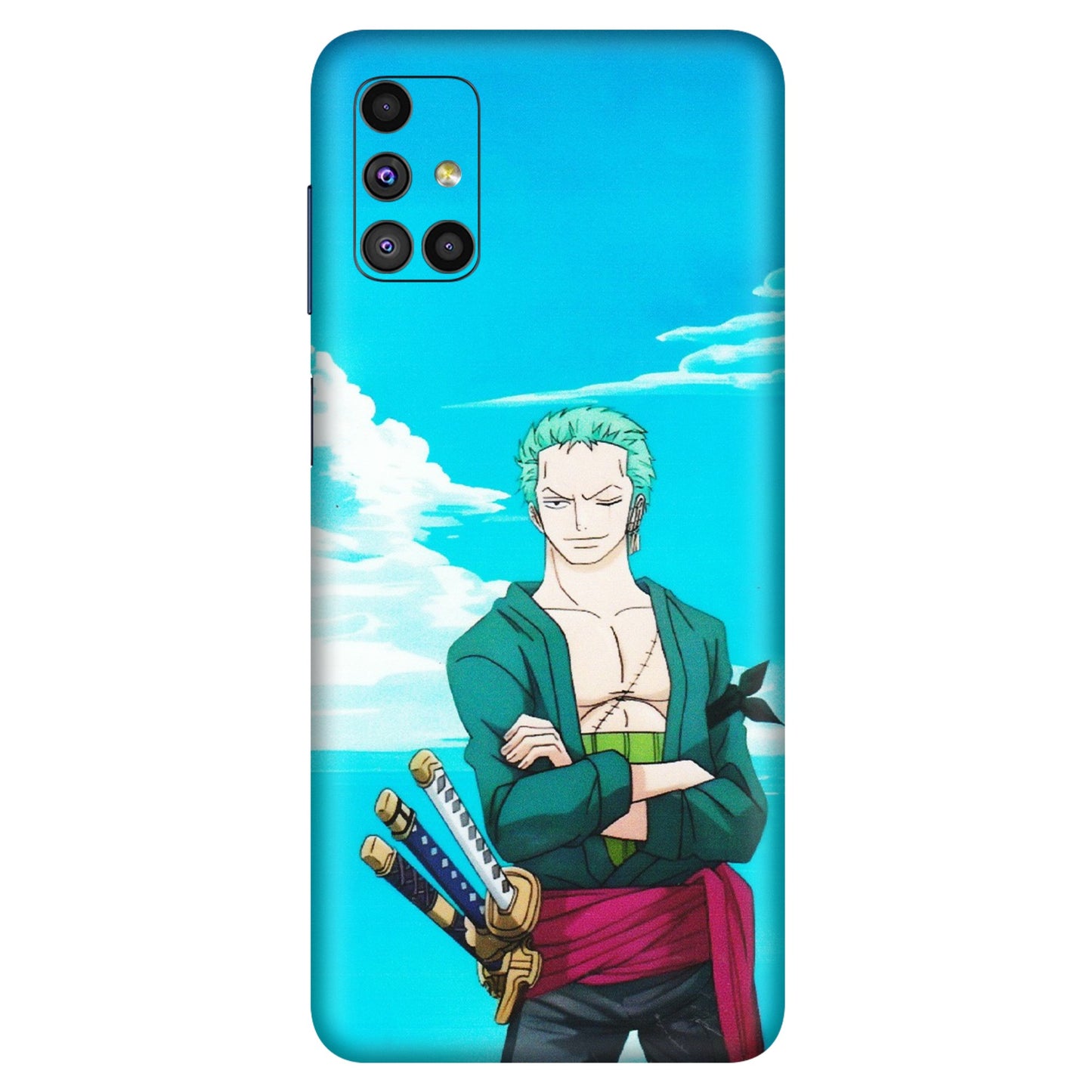 Samsung M/F/Note/Flip and C Phone Skins (All Models) - Cool Swordman Zoro Anime - Matte Finish (M-143) Samsung Galaxy M51