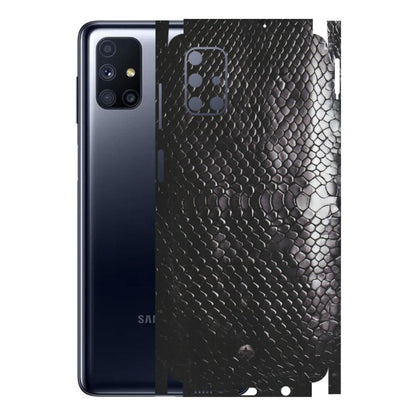 Samsung M/F/Note/Flip and C Phone Skins (All Models) - Black Snack Leather - Matte Finish (M-147) Samsung Galaxy M51