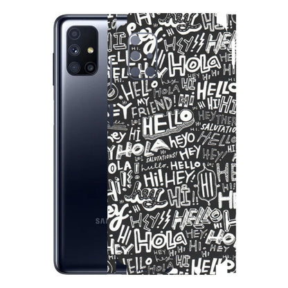 Samsung M/F/Note/Flip and C Phone Skins (All Models) - Hi Hello Doodles - Matte Finish (M-25) Samsung Galaxy M51