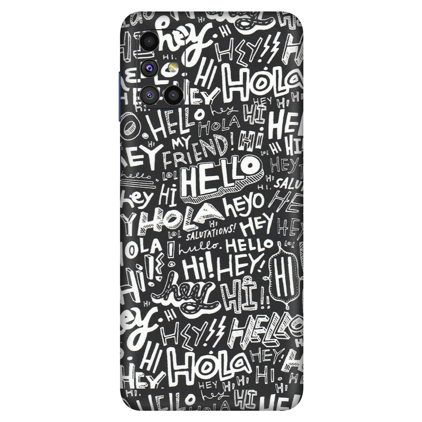 Samsung M/F/Note/Flip and C Phone Skins (All Models) - Hi Hello Doodles - Matte Finish (M-25) Samsung Galaxy M51