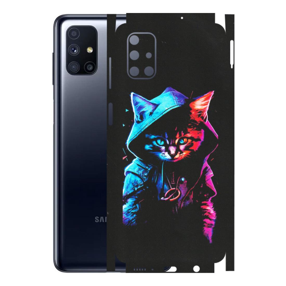 Samsung M/F/Note/Flip and C Phone Skins (All Models) - Cyberpunk Cat - Matte Finish (M-45) Samsung Galaxy M51
