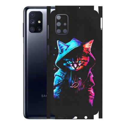 Samsung M/F/Note/Flip and C Phone Skins (All Models) - Cyberpunk Cat - Matte Finish (M-45) Samsung Galaxy M51