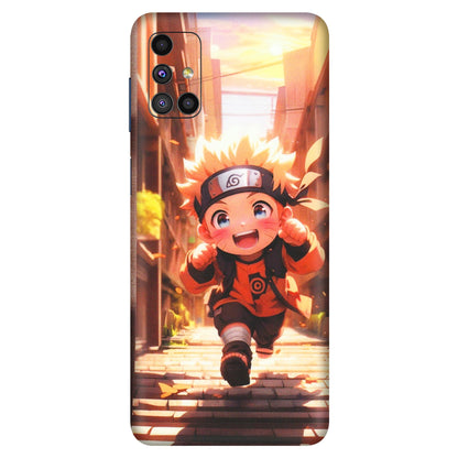 Samsung M/F/Note/Flip and C Phone Skins (All Models) - Naruto Cute Toon Running - Matte Finish (M-04) Samsung Galaxy M51