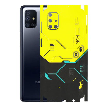 Samsung M/F/Note/Flip and C Phone Skins (All Models) - Black Yellow Technica - Matte Finish (M-53) Samsung Galaxy M51