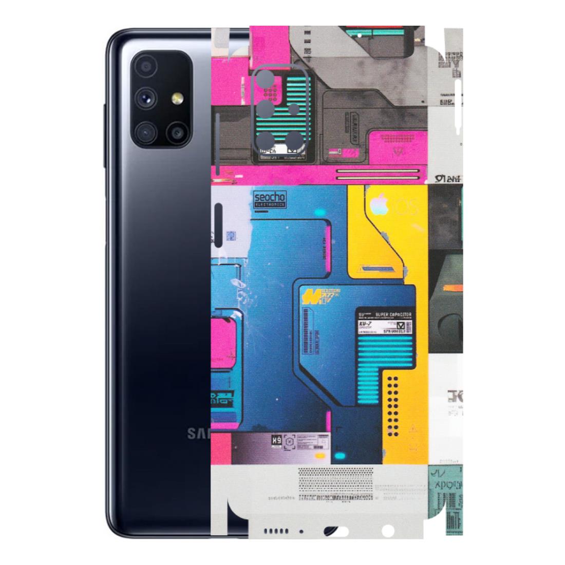 Samsung M/F/Note/Flip and C Phone Skins (All Models) - Colourfull Motherboard Internals - Matte Finish (M-55) Samsung Galaxy M51
