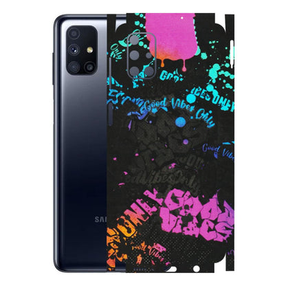 Samsung M/F/Note/Flip and C Phone Skins (All Models) - Majestic Black Vibes - Matte Finish (M-62) Samsung Galaxy M51