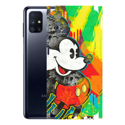 Samsung M/F/Note/Flip and C Phone Skins (All Models) - Multiple Mickey With Colourful Texture - Matte Finish (M-84) Samsung Galaxy M51