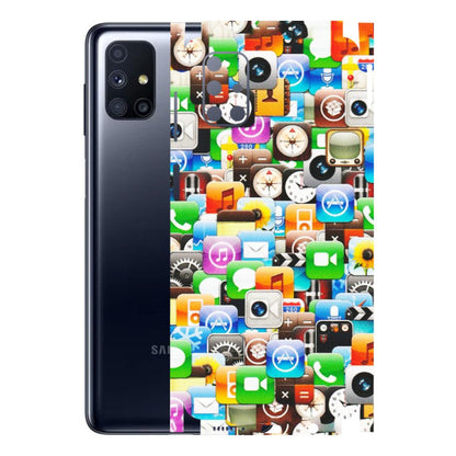 Samsung M/F/Note/Flip and C Phone Skins (All Models) - All Apple Icons - Matte Finish (M-93) Samsung Galaxy M51