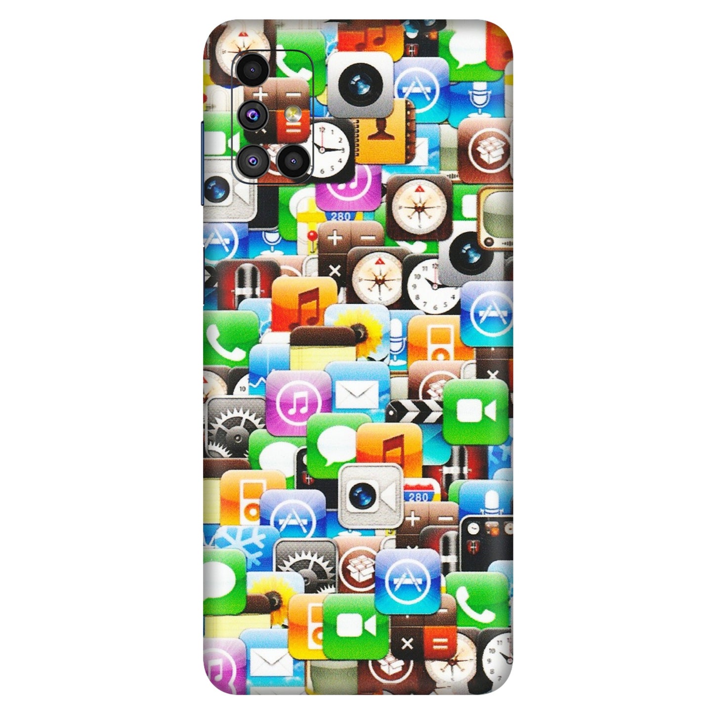 Samsung M/F/Note/Flip and C Phone Skins (All Models) - All Apple Icons - Matte Finish (M-93) Samsung Galaxy M51