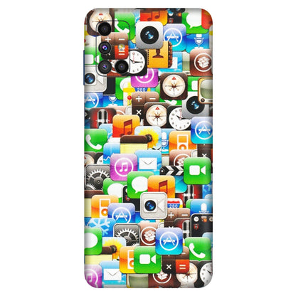 Samsung M/F/Note/Flip and C Phone Skins (All Models) - All Apple Icons - Matte Finish (M-93) Samsung Galaxy M51