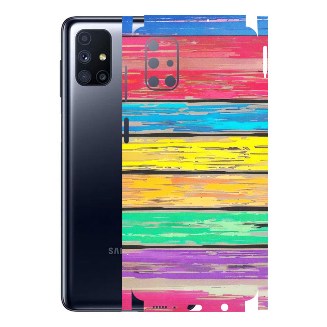 Samsung M/F/Note/Flip and C Phone Skins (All Models) - Multi Colour Wooden Wall - Matte Finish (M-96) Samsung Galaxy M51