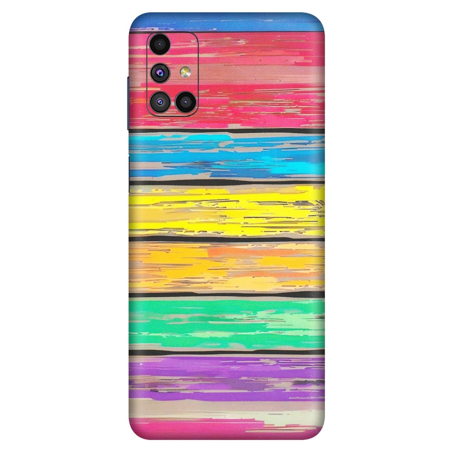 Samsung M/F/Note/Flip and C Phone Skins (All Models) - Multi Colour Wooden Wall - Matte Finish (M-96) Samsung Galaxy M51