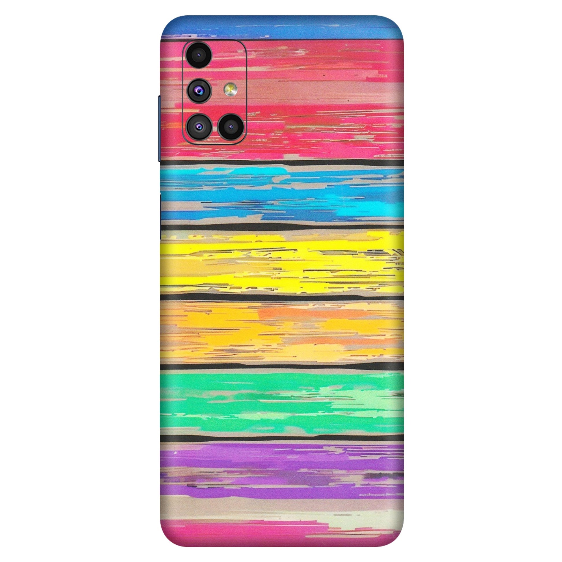 Samsung M/F/Note/Flip and C Phone Skins (All Models) - Multi Colour Wooden Wall - Matte Finish (M-96) Samsung Galaxy M51